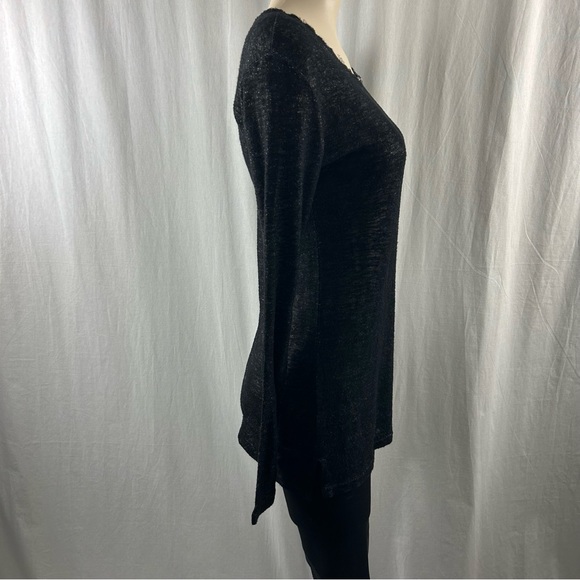 Rails Black Burnout Crewneck Long Sleeve Shirt M - Picture 4 of 9